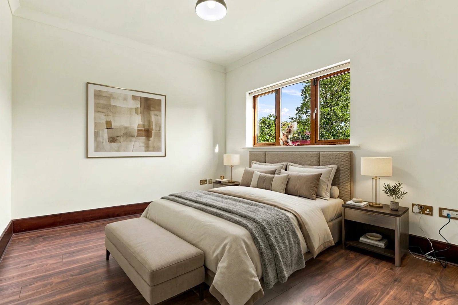 Same bedroom after virtual staging