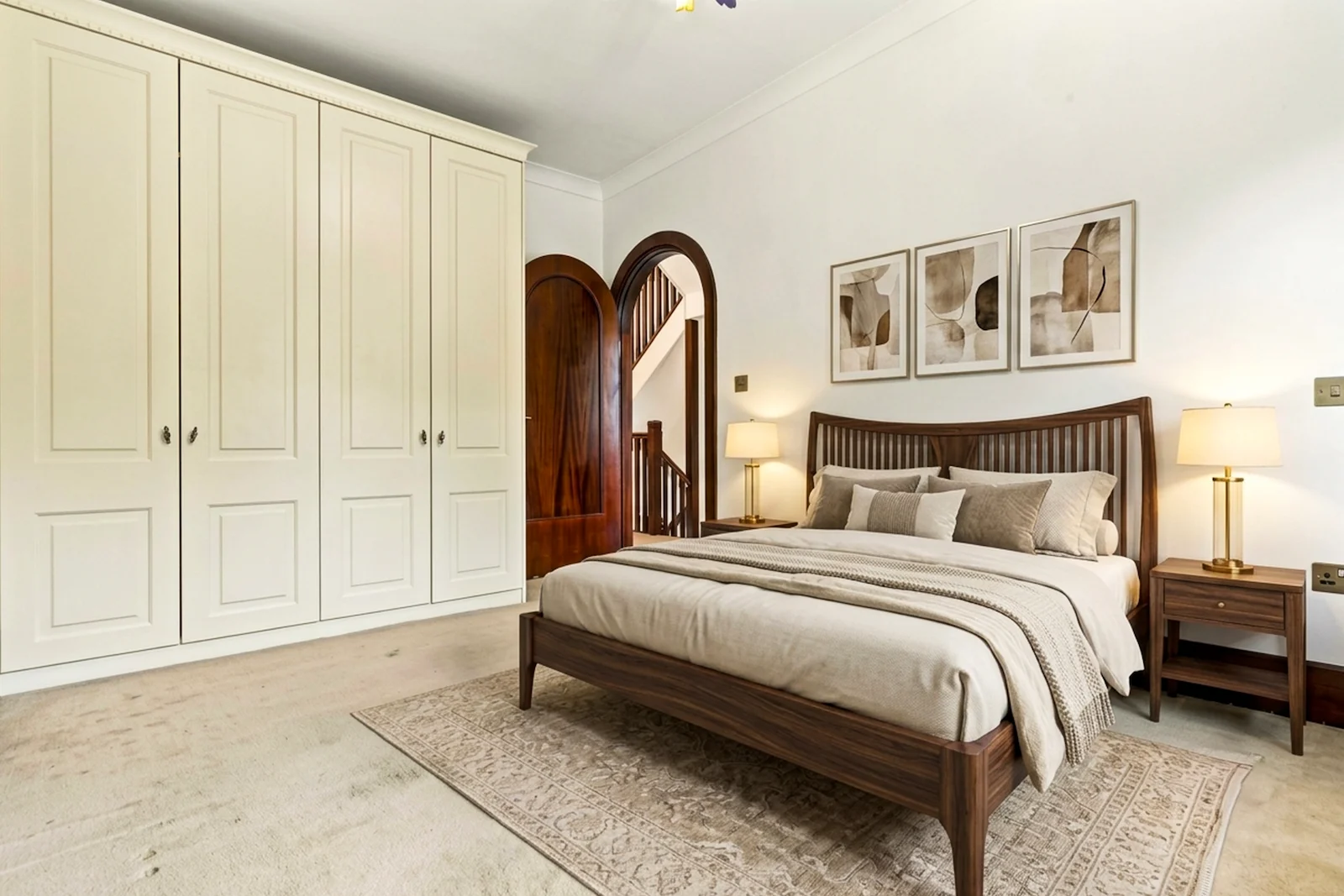 Same bedroom restyled with virtual staging