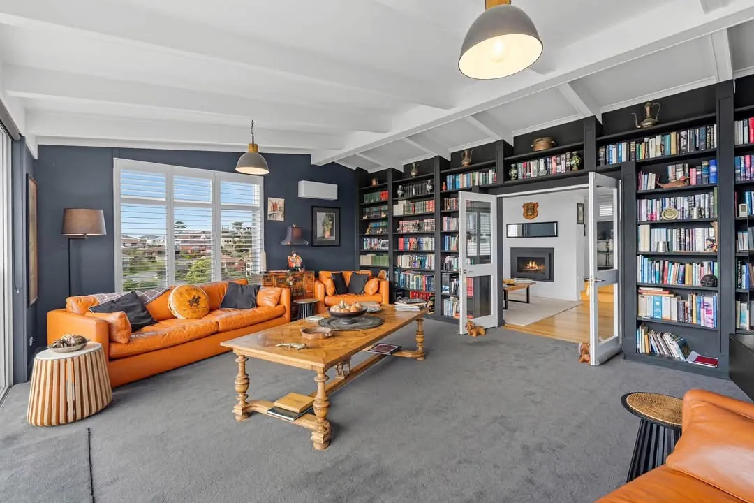 Library and sitting room