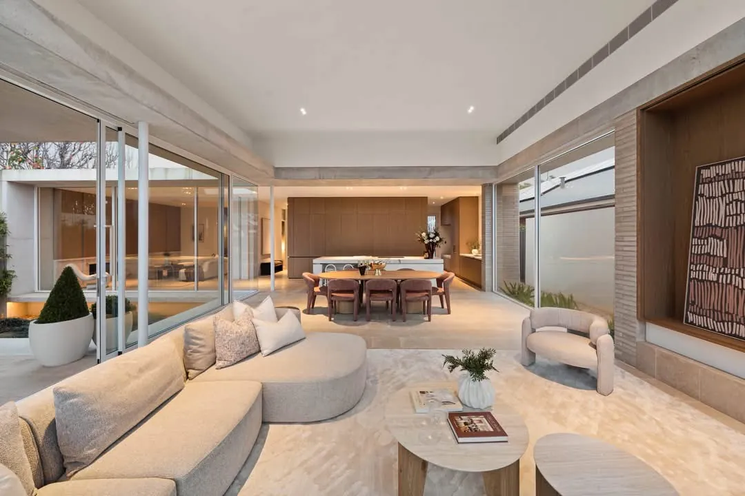 Open-plan living and dining